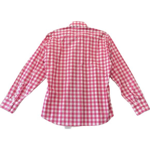 BERTIGO Pepe 52 Cotton Designer Shirt Men's Size XL Pink White Check NWOT - Picture 3 of 16
